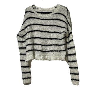 Abercrombie Kids XL Woman's XS/S Fuzzy Eyelash Striped Sweater